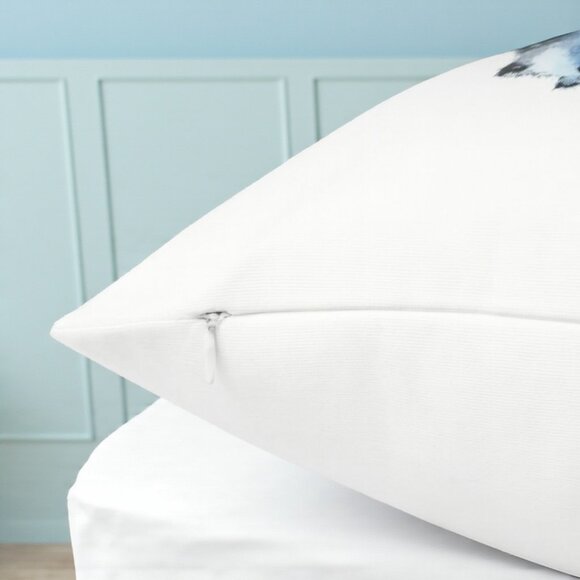 🆕️ Whimsical Black Cat Moon Cushion Covers 18"x18" Set Of 2 Zippered Polyester - Picture 6 of 12